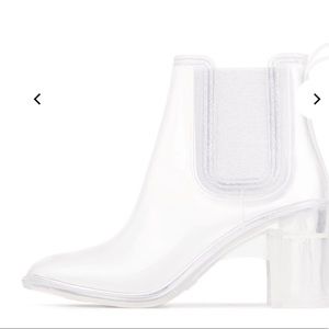 Jeffrey Campbell Hurricane Rain Boots in Clear